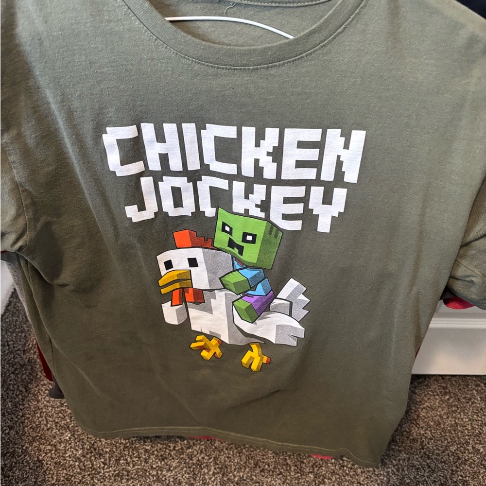 Green Chicken Jockey Kids T-Shirt